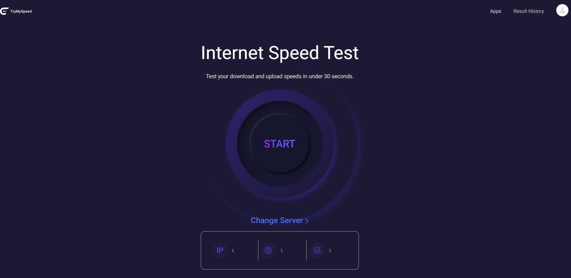 Internet Speed Test Web Client